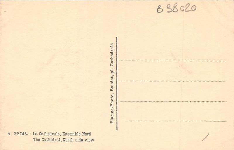 B38020 Reims La Cathedrale Ensemble Nord   france