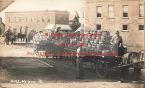 OH, Danbury, Ohio, RPPC, Farmers Delivering Bushels of Produce to the Market