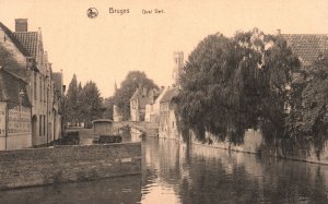 Vintage Postcard 1910's Bruges Qual Vert Ern Thill Bruxelles Belgium