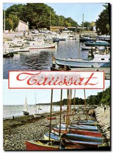 Postcard Modern Taussat fishing boats in the harbor beach