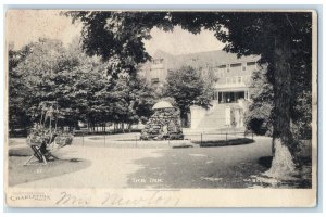 1905 The Inn Greetings  Exterior Charlevoix Michigan MI Vintage Antique Postcard