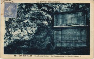 CPA LES ECHELLES Entree des Grottes - Monument de Charles-Emmanuel II (1194914)