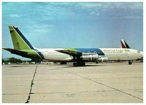 American Eagle Airlines Boeing 707 at Marana 1981 Airplane Postcard