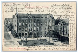 1906 Hotel Kaiserhof Greetings from Hildesheim Germany Antique Postcard