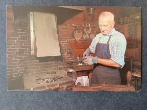 Pewterer At Old Sturbridge Village Sturbridge MA Chrome Postcard H1176084356