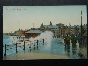 Lancashire MORECAMBE High Tide c1911 Postcard by Valentine