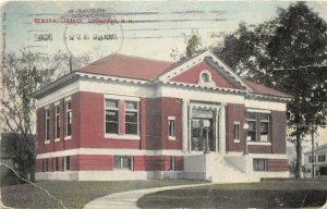 Goffstown New Hampshire 1912 Postcard Memorial Library