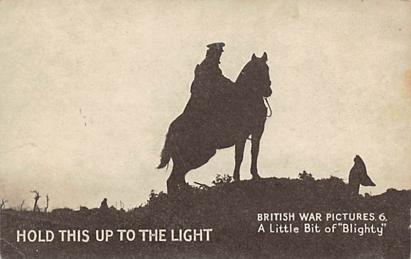 British War Hold to Light Unused big crease