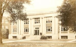 RPPC Postcard College Library Grinnell IA  Poweshiek County