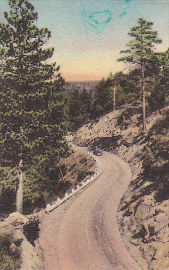 Highway To Idylwild Resorts Near San Jacinto California Handcolored Albertype