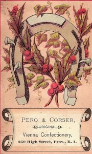 Lot of 4 Pero & Corser Candy Dealer Victorian Trade Card P121