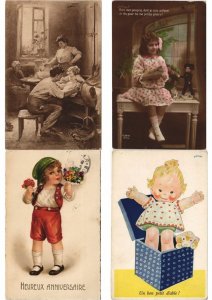 CHILDREN REAL PHOTO AND ARTIST SIGNED 75 Vintage Postcards (L2971)