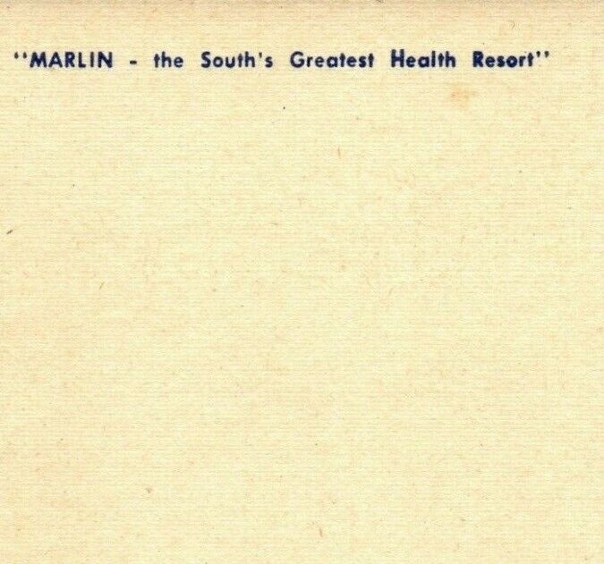 Torbett Hospital Pavillion Mineral Well Marlin Texas TX Vintage Linen