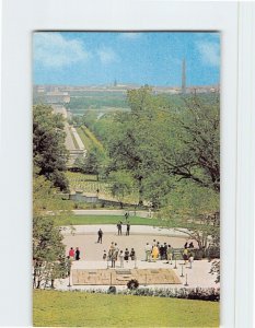 Postcard John F. Kennedy Grave, Arlington National Cemetery, Washington, DC