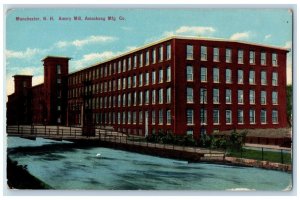 c1910's Amory Hill Amoskeag Mfg. Co River Manchester New Hampshire NH Postcard 