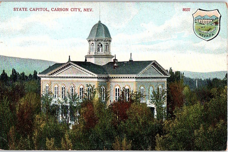 Postcard BUILDING SCENE Carson City Nevada NV AI3453