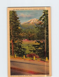 Postcard Mount Rainier From Pacific Highway Washington USA