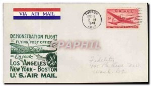 Letter USA 1st flight Los Angeles New York Boston Tucson January 10, 1945