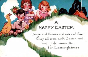 A Happy Easter - a Whitney Made Postcard -  embossed - c1908