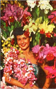 Postcard Hawaii - Island Beauty Surrounded by Orchids