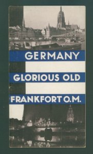 GERMANY Glorious Old Frankfort O. M. Booklet With Pull-Out Map