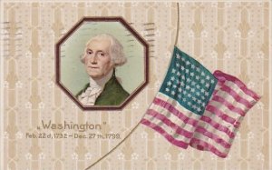 George Washington and American Flag 1909