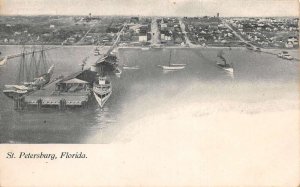 St Petersburg Florida Harbor View Piers Scenic View Private Mail PC AA59431