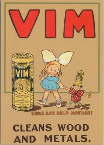 Advertising Postcard - Robert Opie, VIM Cleaner, Mabel Lucie Attwell Ref.RR16711