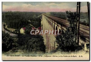 Old Postcard Chaumont Viaduct and the Valley of St Roch