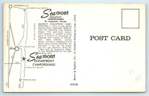 ST. AUGUSTINE, Florida FL ~ Bathing Beauties SEAMONT CAMPGROUNDS c1960s Postcard 