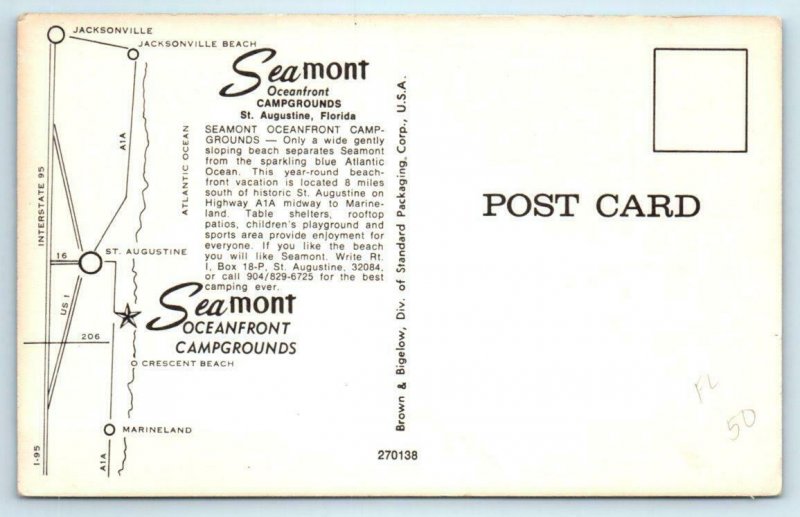 ST. AUGUSTINE, Florida FL ~ Bathing Beauties SEAMONT CAMPGROUNDS c1960s Postcard 
