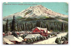 View Of Mt. Shasta Oregon Elevation 14,440 Ft. Postcard