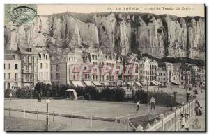 Old Postcard Tennis Treport L & # 39esplanade