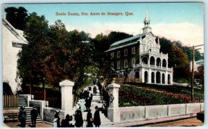 STE. ANNE de BEAUPRE, Quebec Canada  SCALA SANTA c1910s Stairs, Shrine Postcard