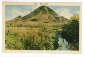 Bear Butte, Black Hills, Sturgis, South Dakota, unused Linen Postcard