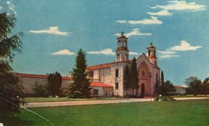 Vintage Postcard Melrose Abbey Memorial Mausoleum Park Santa Ana California CA