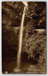 Mexico San Anton Cuernavaca Beautiful Waterfalls Real Photo Postcard C35