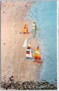 M-87508 Sail Boats Beach Shore