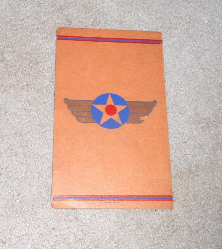 1941 ORLANDO AIR BASE FORCE THANKSGIVING DINNER MENU 26TH SQUADRON FLORIDA FL