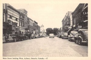 Aylmer Ontario Canada Main Street Vintage Postcard AA37912