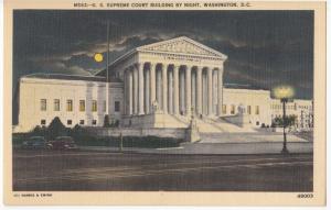 U.S. Supreme Court Building by Night, unused Postcard