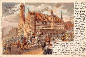 Germany 1907 Tilly's Finzug in Rothenburg a T 1631 History Event postcar...