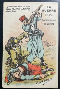 Mint France Patriotic Picture Postcard the Corpse Robbers 1914 WWI