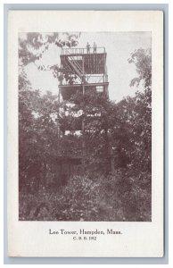 Lee Tower Hampden MA Postcard Massachusetts C.B.B. 1912
