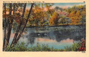 Mirror Lake in City Park Hagerstown, Maryland MD