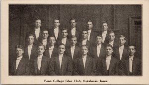 Penn College Glee Club Oskaloosa Iowa IA c1910 Litho Postcard G2