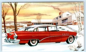 Car Advertising 1955 BUICK 52 SUPER RIVIERA Sedan ~ Automobile Graphics Postcard