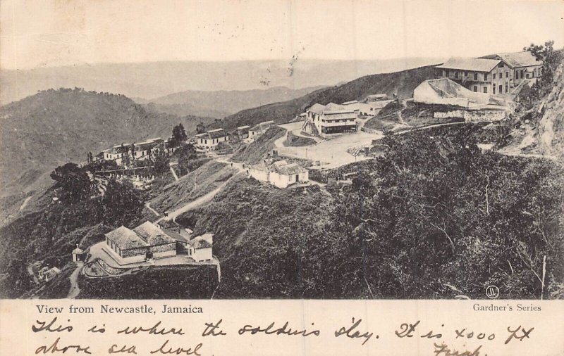 VIEW FROM NEWCASTLE JAMAICA~1906 GARDNER'S SERIES PHOTO POSTCARD