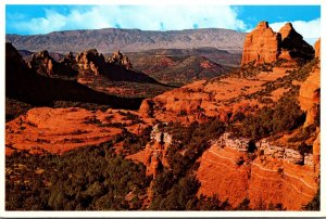 Arizona Oak Creek Canyon From View Point Atop Schnebly Hill