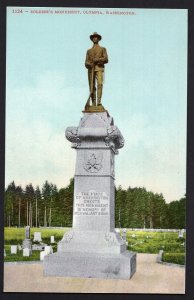 Washington OLYMPIA Soldier's Monument by Edward H. Mitchell Divided Back